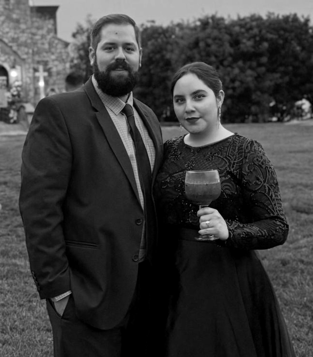 Miguel Castro, co-owner of Honest Water Co of El Paso, with his wife