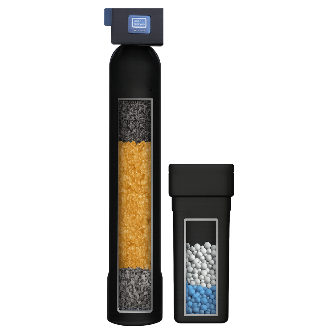 XL whole-home softener and filtration tank with brine tank